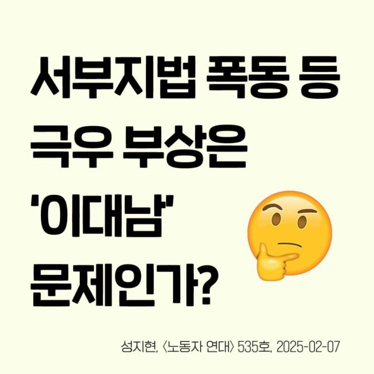 서부지법 폭동 등 극우 부상은 ‘이대남’ 문제인가?